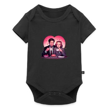 Romantic lunch and coffee - Baby Premium short-sleeve bodysuit - black - Front