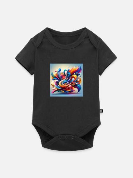 Farbenfluss der Abstraktion - Baby Premium Kurzarmbody - Schwarz
