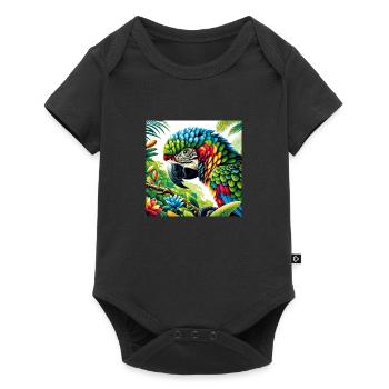 Perroquet - Body à manches courtes Premium Bébé - noir - Devant