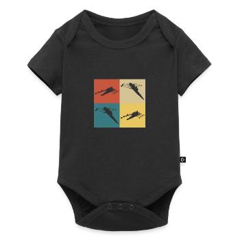 Aviron vintage rétro - Body à manches courtes Premium Bébé - noir - Devant