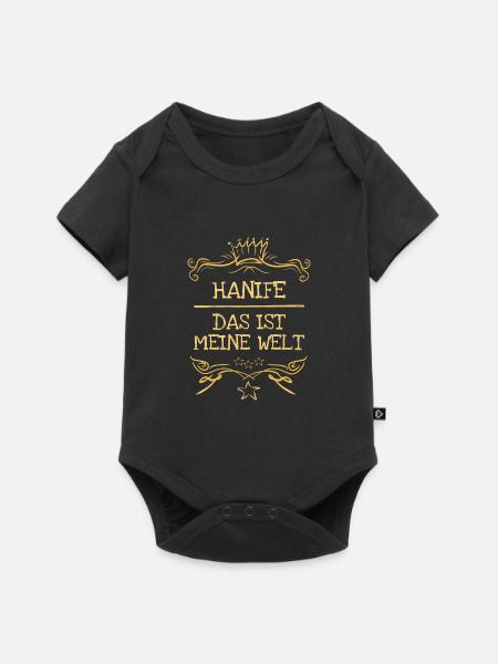 Mädchenname Hanife - Baby Premium Kurzarmbody - Schwarz