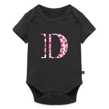 Lettre d bisous - Body à manches courtes Premium Bébé - noir - Devant
