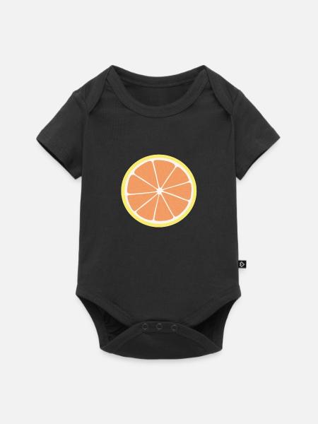 Grapefruit-Scheibe - Baby Premium Kurzarmbody - Schwarz