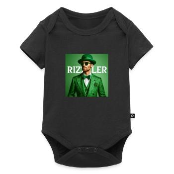 Rizz Jugendwort - Rizzler - Baby Premium Kurzarmbody - Schwarz - Vorne