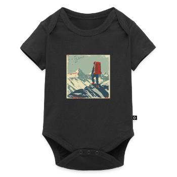 Hiking, Hiking, Mountains, Nature, Camping, Summit, Alps - Baby Premium short-sleeve bodysuit - black - Front