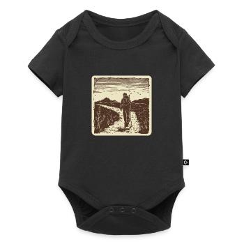 Randonnée, Randonnée, Montagnes, Nature, Camping, Sommet, Alpes - Body à manches courtes Premium Bébé - noir - Devant