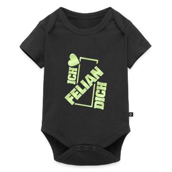 Felian als Couple - Baby Premium Kurzarmbody - Schwarz - Vorne
