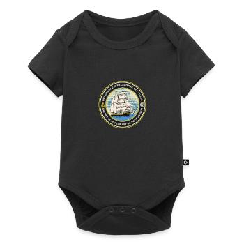 "T-Shirt Humour Marin - La Godille vs Le Moteur" - Body à manches courtes Premium Bébé - noir - Devant