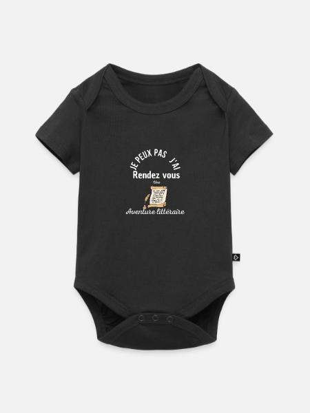 Rendez-vous literarisches Abenteuer - Baby Premium Kurzarmbody - Schwarz