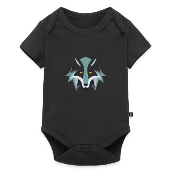 Esquisse Sauvage : Loup - Body à manches courtes Premium Bébé - noir - Devant