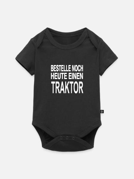 Traktor - Baby Premium Kurzarmbody - Schwarz
