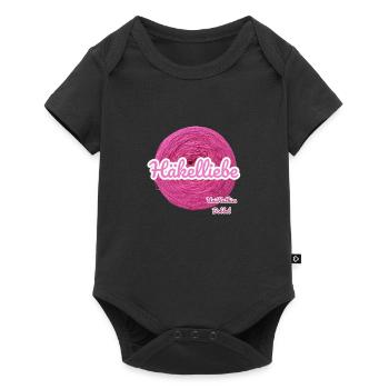 Häkelliebe - Baby Premium Kurzarmbody - Schwarz - Vorne