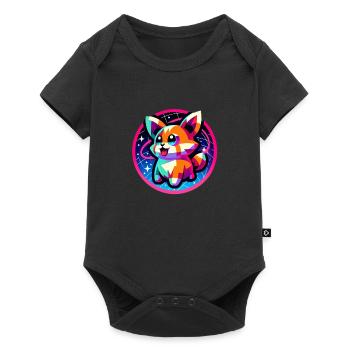 Corgi Explorer - Baby Premium short-sleeve bodysuit - black - Front
