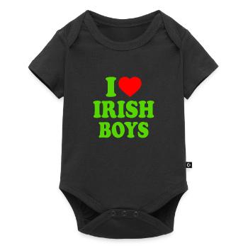 I love irish boys - Baby Premium short-sleeve bodysuit - black - Front