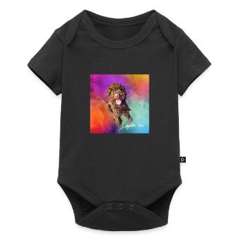 Lagotto Romagnolo Liebe - Baby Premium Kurzarmbody - Schwarz - Vorne