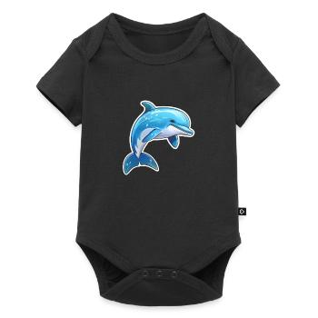 Dolphin jumping - Baby Premium short-sleeve bodysuit - black - Front