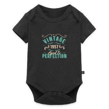 Vintage 1957 - 1957 Birthday Gift - Baby Premium short-sleeve bodysuit - black - Front