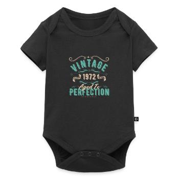 Vintage 1972 - 1972 Birthday Gift - Baby Premium short-sleeve bodysuit - black - Front