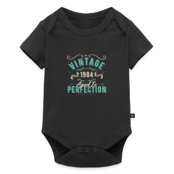 Vintage 1984 - 1984 Birthday Gift - Baby Premium short-sleeve bodysuit - black - Front