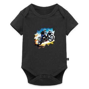 Flying motorcycle - Baby Premium short-sleeve bodysuit - black - Front