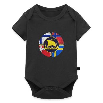 suède suède scandinavie le nord viking norvège - Body à manches courtes Premium Bébé - noir - Devant