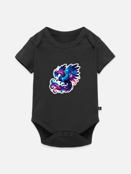 Astrologischer Drache Sternbild Horoskop - Baby Premium Kurzarmbody - Schwarz