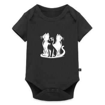 Chat, Chat, Chats, Animaux De Compagnie, Animal De Compagnie, Mignon, Animal, Animal De Compagnie - Body à manches courtes Premium Bébé - noir - Devant