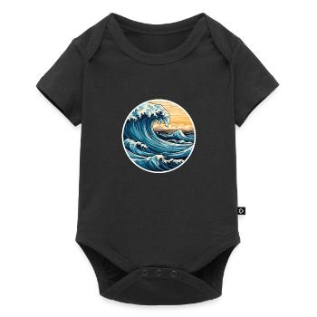 Surf - Baby Premium short-sleeve bodysuit - black - Front