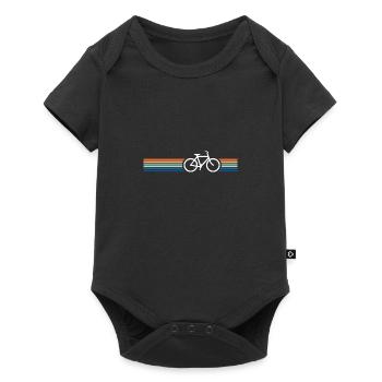 Vélo vintage rétro - Body à manches courtes Premium Bébé - noir - Devant