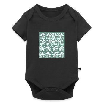 Motif de fleurs géométriques - Body à manches courtes Premium Bébé - noir - Devant