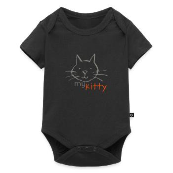 A cat drawing- The cuteLogo - Baby Premium short-sleeve bodysuit - black - Front