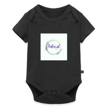 Natural Life rainbow butterfly créa - Body à manches courtes Premium Bébé - noir - Devant