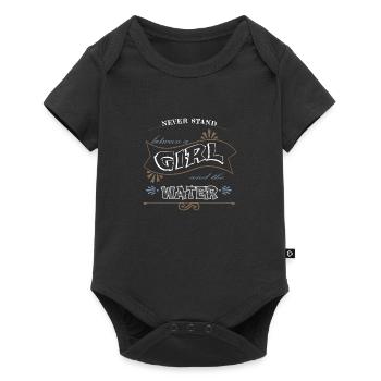 Swimmer Bday Joke Bicycle Swim - Baby Premium short-sleeve bodysuit - black - Front