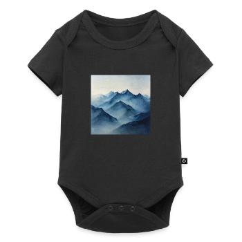 Poster Canvas Mountain 20 - Baby Premium short-sleeve bodysuit - black - Front