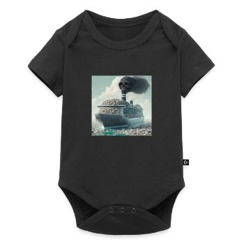Boat Travel Environmental Protection - Baby Premium short-sleeve bodysuit - black - Front