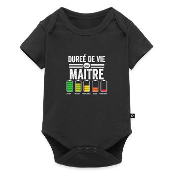Humour Maitre D'école Pour Fin D'année Scolaire - Body à manches courtes Premium Bébé - noir - Devant