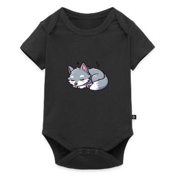 Mignon petit loup - Body à manches courtes Premium Bébé - noir - Devant