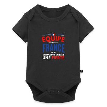 équipe de France un maillot un rêve une fierté - Body à manches courtes Premium Bébé - noir - Devant