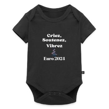 Shout, support, vibrate - Baby Premium short-sleeve bodysuit - black - Front