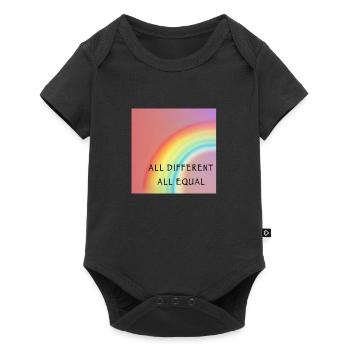 All different all equal. Diversity. Love. - Baby Premium short-sleeve bodysuit - black - Front