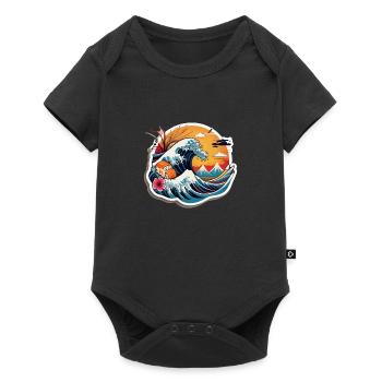 Japan Sushi Sea - Baby Premium short-sleeve bodysuit - black - Front