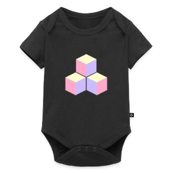 Pastel Cubes - ApriNoeScor - Baby Premium short-sleeve bodysuit - black - Front