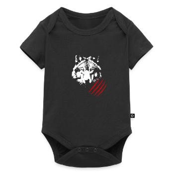 Wolfskopf - Baby Premium Kurzarmbody - Schwarz - Vorne
