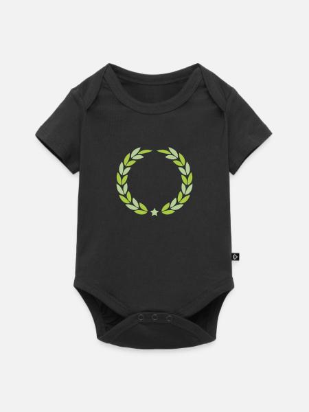 lorbeerkranz - Baby Premium Kurzarmbody - Schwarz