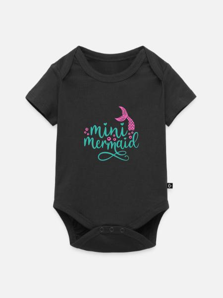 Kleine Meerjungfrau - Baby Premium Kurzarmbody - Schwarz