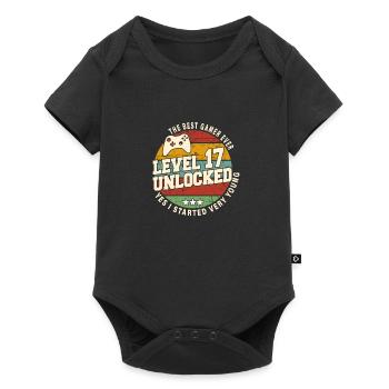 Original 2007 17e Anniversaire Cadeau Retro - Body à manches courtes Premium Bébé - noir - Devant