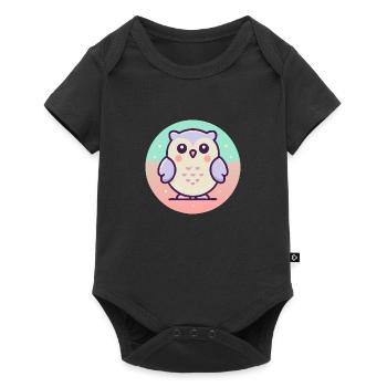 Owl - Baby Premium short-sleeve bodysuit - black - Front