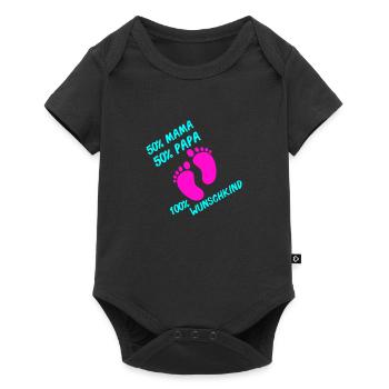 100 Wunschkind 002 - Body à manches courtes Premium Bébé - noir - Devant