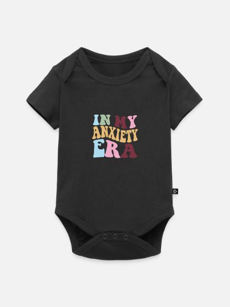 anxiety era - Baby Premium Kurzarmbody - Schwarz