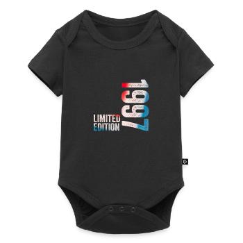 Geburtstagsgeschenk 1997 Limitierte Auflage 1997 - Baby Premium Kurzarmbody - Schwarz - Vorne